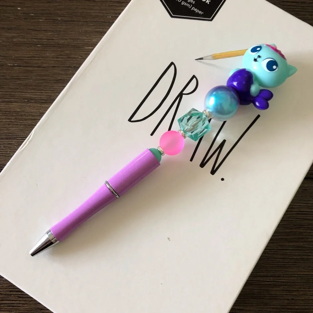 Netflix's Gabby's Dollhouse: Mercat handmade beaded pen